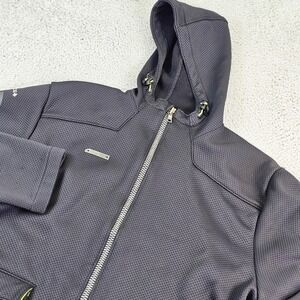 Under Armour Jacket Mens XL Gray Hooded Full Zip Softshell Utility Pockets